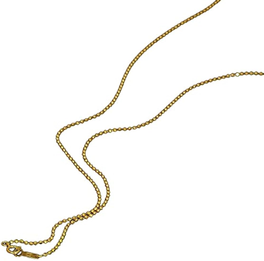 Amazon | [ルビイ] イエローゴールド K18 カットボール チェーン ネックレス 幅1.5mm 長さ40cm | ネックレス 通販